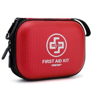 Mini First Aid Kit - 150 Piece Small Waterproof Hard Shell Medical Kit for Home, Car, Travel, Camping, Truck, Hiking, Sports, Office, Vehicle & Outdoor Emergencies- Small First...