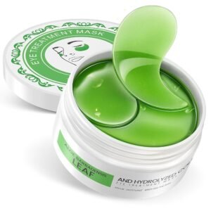 Under Eye Patches - 60 Pack for Puffy Eyes, Dark Circles, Bags & Wrinkles with Hydrolyzed Collagen & Hyaluronic Acid - Eye Care Pads for Daily Skincare (Green)